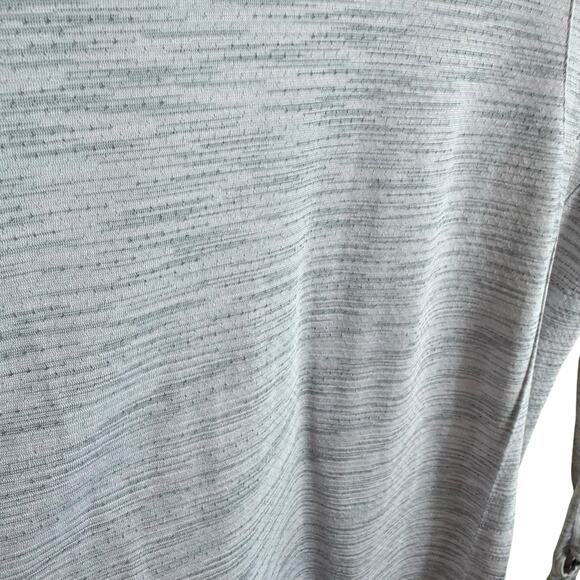 Under Armour Pale Purple Heather Long Sleeve Threadborne Mesh Athletic Top Sz M - Picture 3 of 6